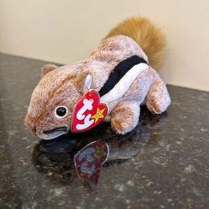 Ty Beanie Babies Chipper the Chipmunk, Ty Beanie Ty 1999. Size 7”